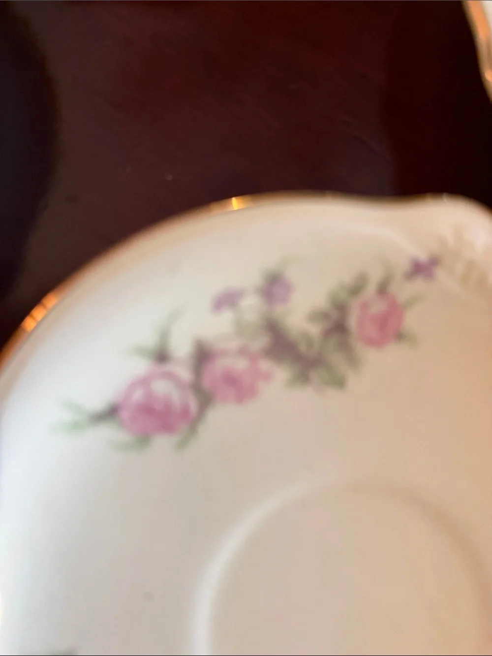 Vintage Homer Laughlin Virginia Rose Tea Saucer set includes 8.